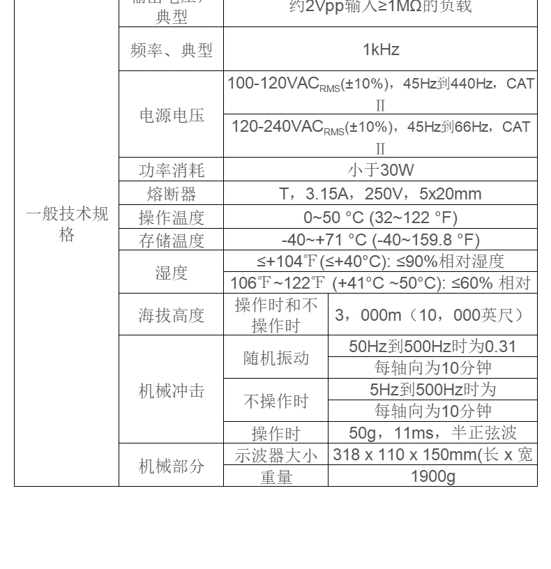 台式示波器 DSO2000系列