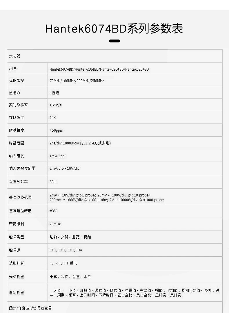 USB虚拟示波器6004BD系列